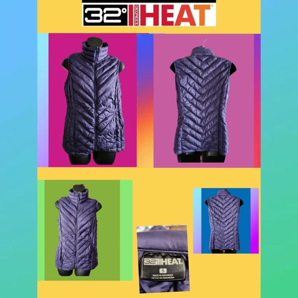 32 Degrees Jackets & Blazers - 32 DEGREE HEAT WOMAN'S PURPLE VEST S EUC